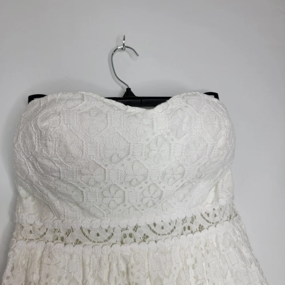 Lilly Pulitzer White Strapless Lace Dress - Picture 10 of 12